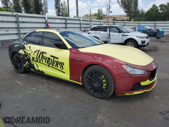 2015 Maserati Ghibli with VIN ZAM57XSA2F1143336, listed as a Copart auction lot 55181835 with Not Provided miles and Clean Title. Bid and sale history available at carsss.com. Image 4.