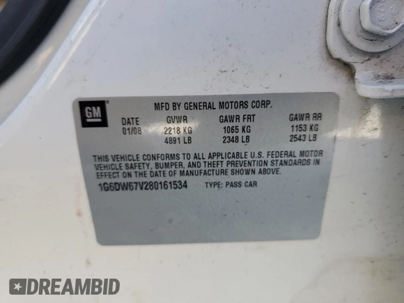 2008 Cadillac STS RWD z VIN 1G6DW67V280161534, wystawiony jako Copart lot #49508195 z przebiegiem 201 620 mil mil oraz Szkoda całkowita • Salvage title. Historia ofert i sprzedaży dostępna na DreamBid. Obrazek 12.