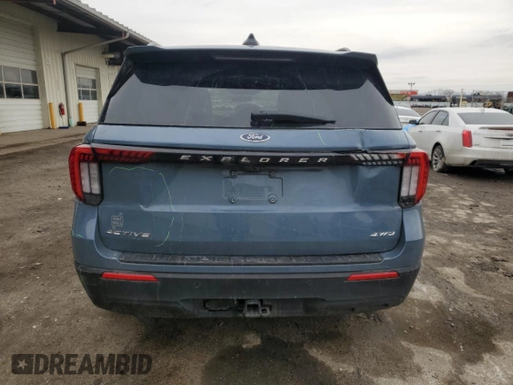 2025 Ford Explorer Active with VIN 1FMUK8DH4SGA39867, listed as a Copart auction lot 46553285 with 5,876 mi miles and Salvage Title. Bid and sale history available at carsss.com. Image 6.
