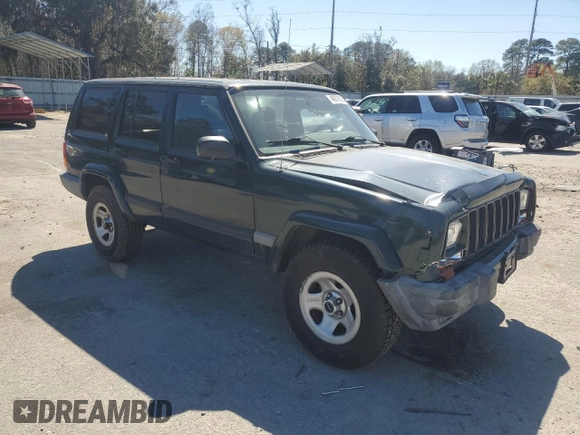 2001 Jeep Cherokee Sport with VIN 1J4FT48S71L611958, listed as a Copart auction lot 48979765 with 108,742 mi miles and Salvage Title. Bid and sale history available at carsss.com. Image 4.