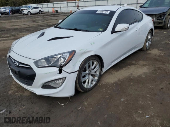 2016 Hyundai Genesis Coupe 3.8L Base with VIN KMHHT6KJ9GU132689, listed as a Copart auction lot 44062165 with 62,676 mi miles and Salvage title. Bid and sale history available at DreamBid. Image 1.