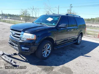 2017 Ford Expedition EL Limited with VIN 1FMJK1KT5HEA52617, listed as a IAAI auction lot 41865482 with 165,623 mi miles. Bid and sale history available at carsss.com. Image 2.