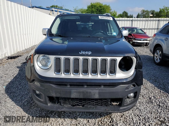 2017 Jeep Renegade Limited with VIN ZACCJBDB9HPF72675, listed as a Copart auction lot 60652875 with 80,552 mi miles and Salvage title. Bid and sale history available at DreamBid. Image 5.