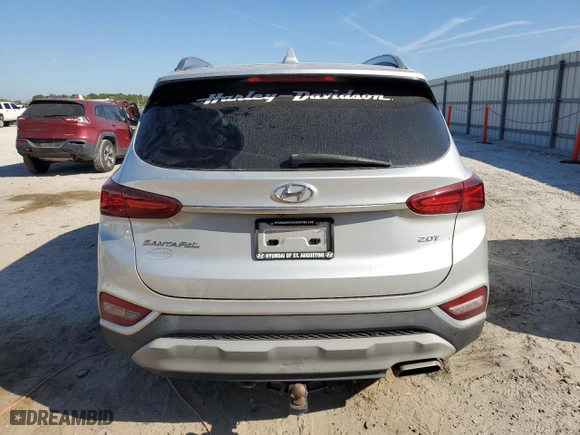 2019 Hyundai Santa Fe Limited with VIN 5NMS53AA6KH023997, listed as a Copart auction lot 49528495 with 0 mi miles and Non Repairable. Bid and sale history available at carsss.com. Image 6.