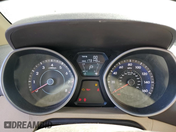 2013 Hyundai Elantra GLS with VIN 5NPDH4AE4DH210198, listed as a Copart auction lot 72771284 with 173,149 mi miles and Salvage title. Bid and sale history available at DreamBid. Image 9.