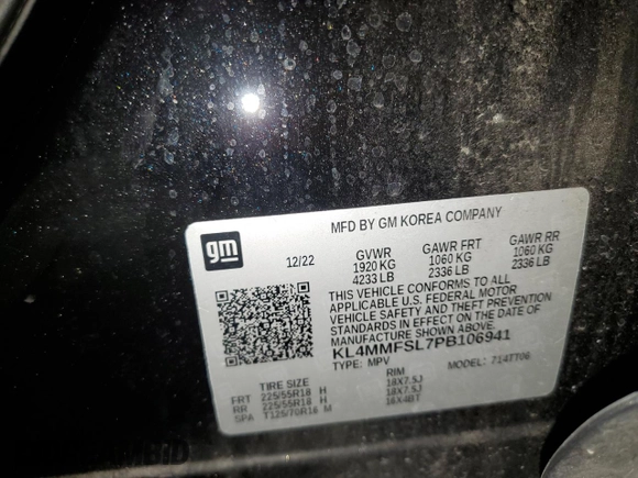 2023 Buick Encore GX Essence z VIN KL4MMFSL7PB106941, wystawiony jako Copart lot #61770545 z przebiegiem 36 593 mil mil oraz Nie do naprawy • Non repairable. Historia ofert i sprzedaży dostępna na DreamBid. Obrazek 14.