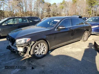 2015 Mercedes-Benz S-Class S 550 with VIN WDDUG8FB1FA097660, listed as a Copart auction lot 44969355 with 77,945 mi miles and Salvage Title. Bid and sale history available at carsss.com. Image 1.