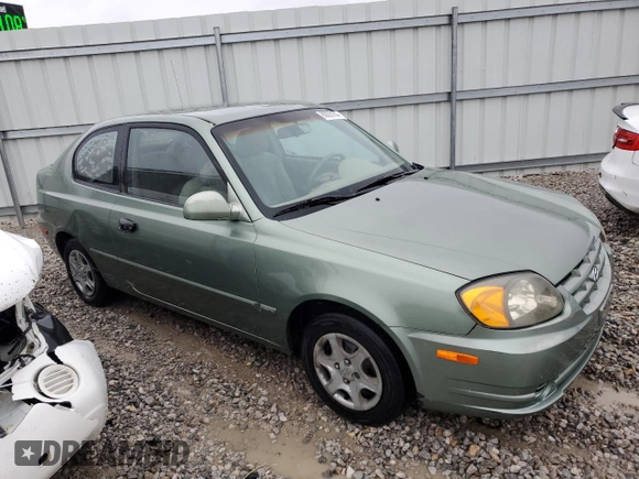 2003 Hyundai Accent GL with VIN KMHCG35C23U264701, listed as a Copart auction lot 80029154 with 142,090 mi miles and Salvage Title. Bid and sale history available at carsss.com. Image 4.