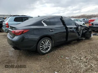 2020 Infiniti Q50 Pure with VIN JN1EV7ARXLM250598, listed as a Copart auction lot 50798135 with 76,069 mi miles and Salvage title. Bid and sale history available at DreamBid. Image 3.