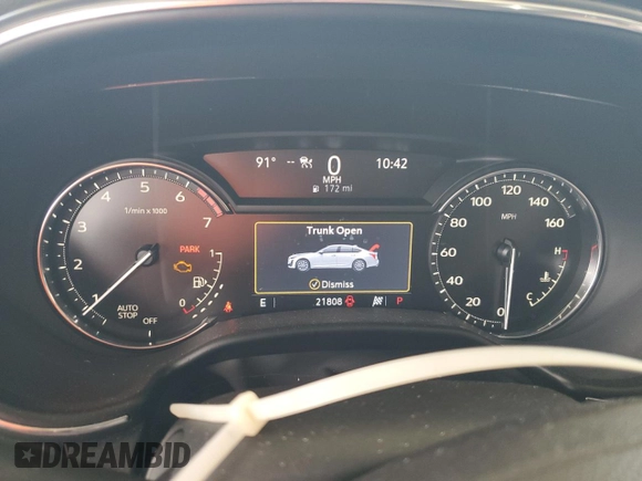2022 Cadillac CT5 Premium Luxury z VIN 1G6DN5RK6N0115653, wystawiony jako Copart lot #55759075 z przebiegiem 21 808 mil mil oraz Nie do naprawy. Historia ofert i sprzedaży dostępna na DreamBid. Obrazek 9.