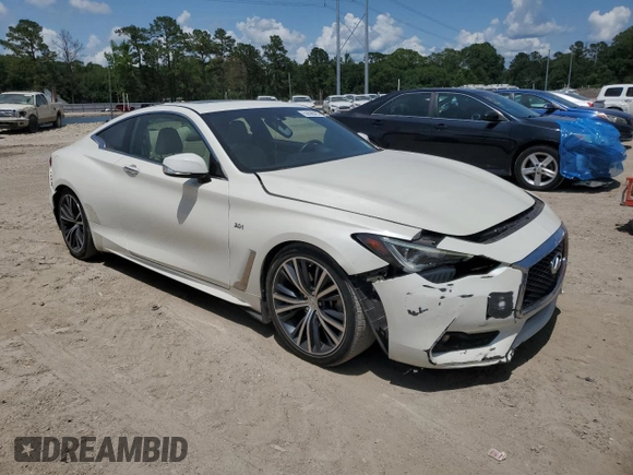 2017 Infiniti Q60 Premium with VIN JN1EV7EK2HM360596, listed as a Copart auction lot 59596425 with 97,099 mi miles and Salvage title. Bid and sale history available at DreamBid. Image 4.