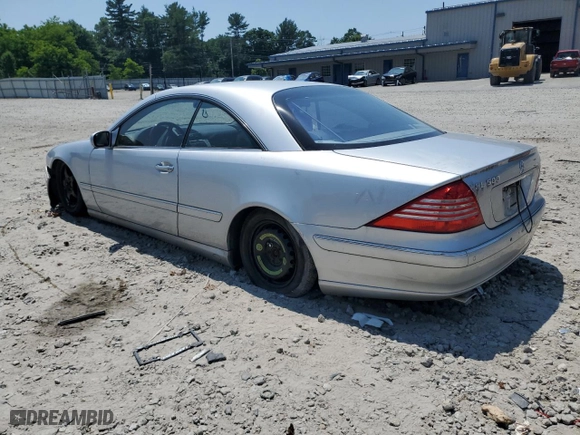 2000 Mercedes-Benz CL-Class with VIN WDBPJ75J1YA006562, listed as a Copart auction lot 59464004 with 0 mi miles and Clean Title. Bid and sale history available at carsss.com. Image 2.