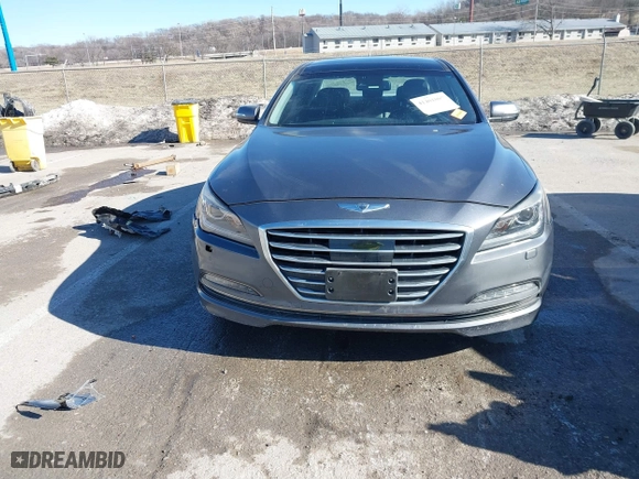 2016 Hyundai Genesis 3.8L with VIN KMHGN4JEXGU118623, listed as a IAAI auction lot 41401807 with 105,060 mi miles. Bid and sale history available at carsss.com. Image 12.