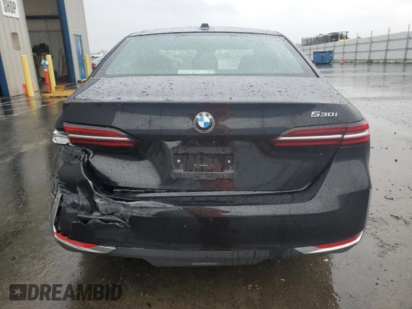 2024 BMW 5 Series 530i with VIN WBA43FJ06RCR67554, listed as a Copart auction lot 44184035 with 25,116 mi miles and Salvage Title. Bid and sale history available at carsss.com. Image 6.