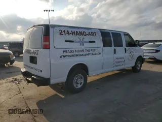 2012 Chevrolet Express Cargo Van with VIN 1GCWGGCA4C1134267, listed as a Copart auction lot 43933135 with 199,207 mi miles and Salvage Title. Bid and sale history available at carsss.com. Image 3.