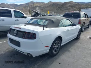 2014 Ford Mustang V6 with VIN 1ZVBP8EM4E5243008, listed as a IAAI auction lot 41572234 with 114,392 mi miles. Bid and sale history available at carsss.com. Image 4.