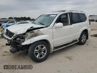 2004 Lexus GX 470 with VIN JTJBT20X340031450, listed as a Copart auction lot 43713725 with 0 mi miles and Salvage Title. Bid and sale history available at carsss.com. Image 1.