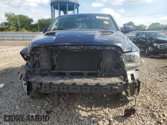 2013 Ram 1500 Sport with VIN 1C6RR7HT1DS567260, listed as a Copart auction lot 58764005 with Not provided miles and Salvage title. Bid and sale history available at DreamBid. Image 5.