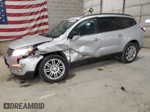 2015 Chevrolet Traverse LT z VIN 1GNKRGKD6FJ387218, wystawiony jako Copart lot #53377985 z przebiegiem 110 278 mil mil oraz Szkoda całkowita • Salvage title. Historia ofert i sprzedaży dostępna na DreamBid. Obrazek 1.