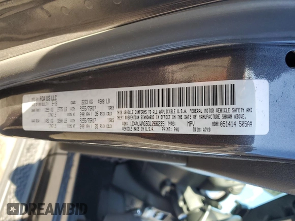 2016 Jeep Wrangler Willys Wheeler with VIN 1C4AJWAG5GL266235, listed as a Copart auction lot 50237195 with 60,830 mi miles and Salvage title. Bid and sale history available at DreamBid. Image 12.