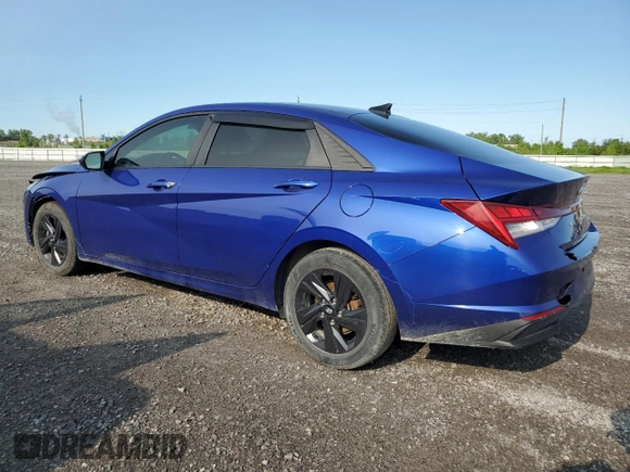 2021 Hyundai Elantra Blue z VIN KMHLM4AJ9MU004915, wystawiony jako Copart lot #58063455 z przebiegiem 158 971 mil mil oraz Czysty tytuł • Clean title. Historia ofert i sprzedaży dostępna na DreamBid. Obrazek 2.