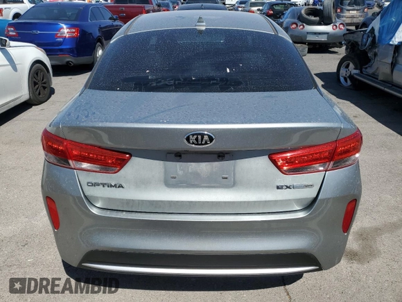 2017 Kia Optima Hybrid EX with VIN KNAGU4LE4H5017493, listed as a Copart auction lot 53949885 with 112,034 mi miles and Clean Title. Bid and sale history available at carsss.com. Image 6.