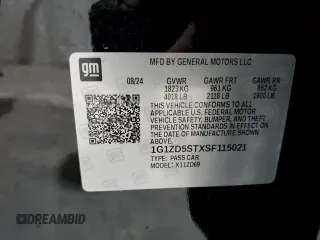 2025 Chevrolet Malibu LT with VIN 1G1ZD5STXSF115021, listed as a Copart auction lot 50717505 with Not Provided miles and Non Repairable. Bid and sale history available at DreamBid. Image 13.
