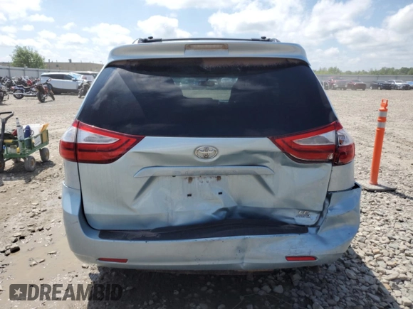 2017 Toyota Sienna LE с VIN 5TDJZ3DC1HS155276, выставлен на аукционе Copart как лот 63633855 с пробегом 132 749 миль миль и Чистый • Clean title. История ставок и продаж доступна на DreamBid. Изображение 6.