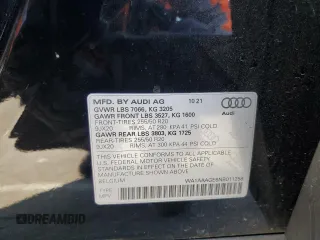 2022 Audi e-tron Premium with VIN WA1AAAGE6NB011258, listed as a Copart auction lot 45990135 with 51,679 mi miles and Salvage Title. Bid and sale history available at DreamBid. Image 13.