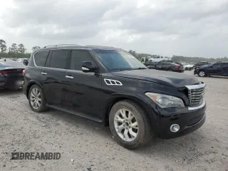 2012 Infiniti QX56 8-passenger with VIN JN8AZ2NDXC9715289, listed as a Copart auction lot 51847835 with 144,489 mi miles and Clean Title. Bid and sale history available at carsss.com. Image 4.