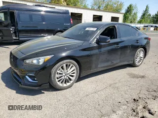 2018 Infiniti Q50 3.0t LUXE with VIN JN1EV7AP7JM361587, listed as a Copart auction lot 55641755 with 23,059 mi miles and Clean Title. Bid and sale history available at carsss.com. Image 1.