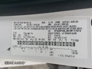 2019 Ford Fiesta SE with VIN 3FADP4BJ9KM117074, listed as a Copart auction lot 53694875 with 159,638 mi miles and Salvage Title. Bid and sale history available at carsss.com. Image 12.