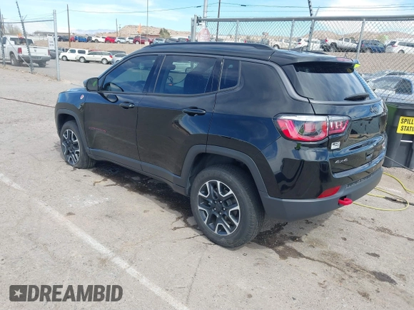 2020 Jeep Compass Trailhawk with VIN 3C4NJDDB7LT129673, listed as a IAAI auction lot 41811055 with 30,106 mi miles and . Bid and sale history available at carsss.com. Image 3.