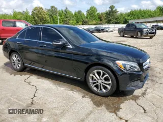 2017 Mercedes-Benz C 300 with VIN 55SWF4KB6HU184659, listed as a Copart auction lot 54953315 with 61,337 mi miles and Salvage Title. Bid and sale history available at DreamBid. Image 4.