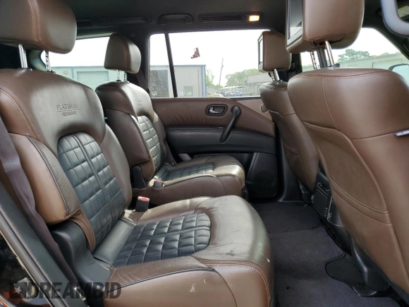 2018 Nissan Armada Platinum z VIN JN8AY2NF5J9332894, wystawiony jako Copart lot #52749905 z przebiegiem 128 352 mil mil oraz Szkoda całkowita • Salvage title. Historia ofert i sprzedaży dostępna na DreamBid. Obrazek 11.