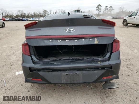 2023 Hyundai Sonata SEL with VIN KMHL64JA1PA279873, listed as a Copart auction lot 46593295 with 56,390 mi miles and Non Repairable. Bid and sale history available at DreamBid. Image 6.
