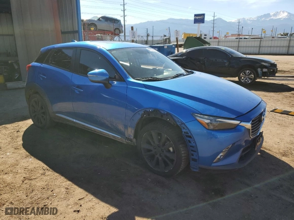 2017 Mazda CX-3 Grand Touring with VIN JM1DKFD75H0162465, listed as a Copart auction lot 47078635 with 88,689 mi miles and Salvage Title. Bid and sale history available at carsss.com. Image 4.