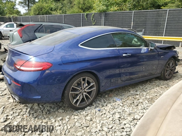 2021 Mercedes-Benz C 43 AMG with VIN W1KWJ6EB3MG096908, listed as a Copart auction lot 67187194 with 25,240 mi miles and Salvage title. Bid and sale history available at DreamBid. Image 3.