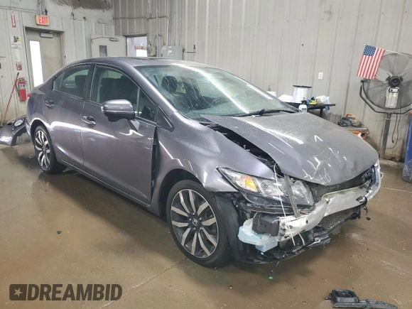 2015 Honda Civic EX-L z VIN 19XFB2F97FE103406, wystawiony jako Copart lot #48545965 z przebiegiem 112 838 mil mil oraz Szkoda całkowita • Salvage title. Historia ofert i sprzedaży dostępna na DreamBid. Obrazek 4.