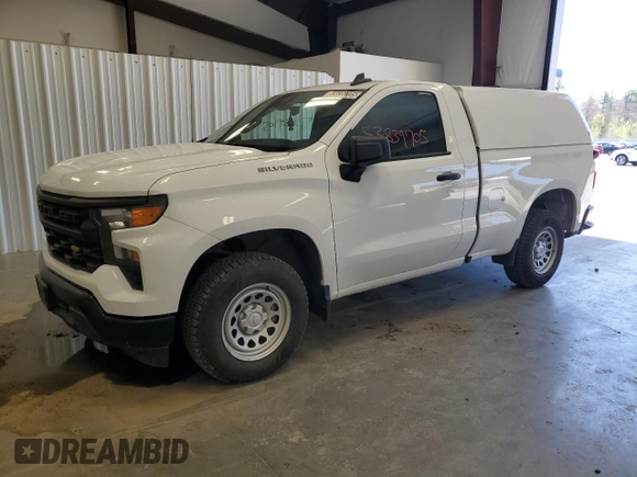 2023 Chevrolet Silverado 1500 Work Truck with VIN 3GCNAAEK6PG339175, listed as a Copart auction lot 53839705 with 108,373 mi miles and Clean Title. Bid and sale history available at carsss.com. Image 1.