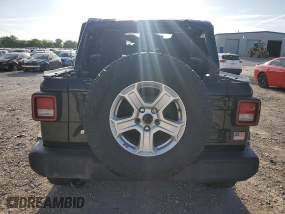 2020 Jeep Wrangler Unlimited Sport S with VIN 1C4HJXDG8LW207687, listed as a Copart auction lot 53818565 with 72,749 mi miles and Salvage title. Bid and sale history available at DreamBid. Image 6.
