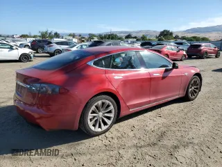 2016 Tesla Model S 70 with VIN 5YJSA1E17GF159171, listed as a Copart auction lot 57258495 with 119,849 mi miles and Salvage title. Bid and sale history available at DreamBid. Image 3.