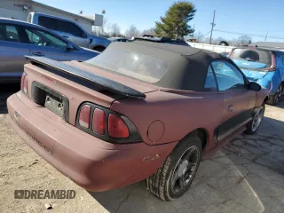 1998 Ford Mustang GT with VIN 1FAFP45X6WF213128, listed as a Copart auction lot 43036675 with 117,386 mi miles and Salvage Title. Bid and sale history available at carsss.com. Image 3.