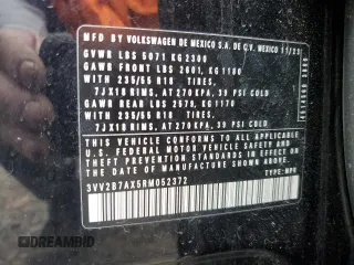 2024 Volkswagen Tiguan SE с VIN 3VV2B7AX5RM052372, выставлен на аукционе Copart как лот 51026015 с пробегом 27 557 миль миль и Списание • Salvage title. История ставок и продаж доступна на DreamBid. Изображение 15.