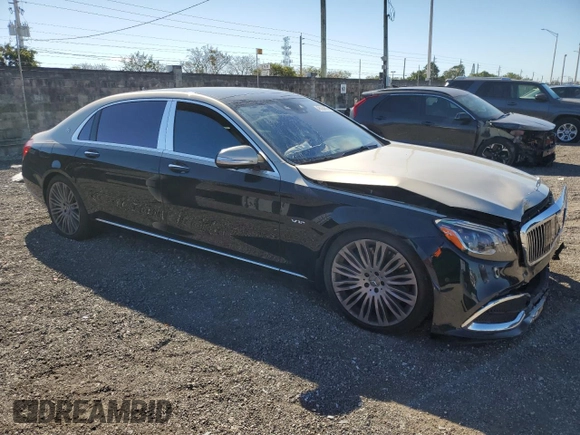 2020 Mercedes-Benz S with VIN W1KUX8AB1LA564983, listed as a Copart auction lot 48163955 with Not Provided miles and Clean Title. Bid and sale history available at DreamBid. Image 4.
