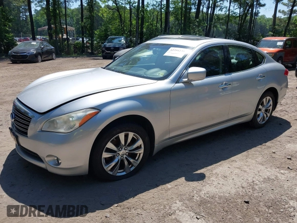 2012 Infiniti M with VIN JN1BY1AR4CM396809, listed as a IAAI auction lot 42394230 with 227,846 mi miles and . Bid and sale history available at DreamBid. Image 2.