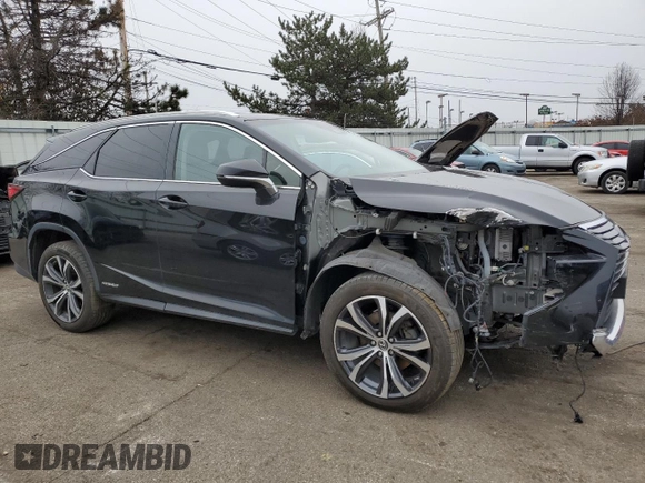 2018 Lexus RX with VIN JTJDGKCA7J2002652, listed as a Copart auction lot 43622615 with 80,374 mi miles and Salvage Title. Bid and sale history available at carsss.com. Image 4.