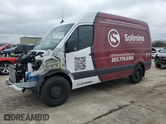 2024 Mercedes-Benz Sprinter Cargo with VIN W1W4NBHY3RT167719, listed as a Copart auction lot 45290775 with 2,544 mi miles and Salvage Title. Bid and sale history available at carsss.com. Image 1.
