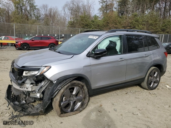 2020 Honda Passport Touring with VIN 5FNYF8H96LB004076, listed as a Copart auction lot 81239214 with 55,787 mi miles and Salvage Title. Bid and sale history available at carsss.com. Image 1.