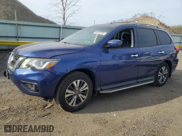 2017 Nissan Pathfinder SL with VIN 5N1DR2MM0HC618585, listed as a Copart auction lot 54053335 with 110,303 mi miles and Salvage Title. Bid and sale history available at DreamBid. Image 1.